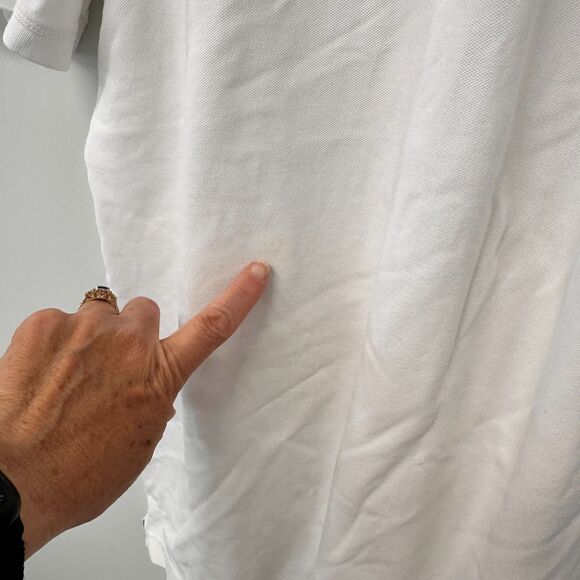 Banana Republic Men Polo Grey Elephant Collar Shirt Size XL small stain on front - Picture 4 of 7